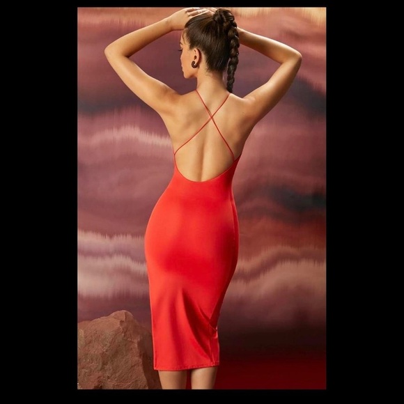Oh Polly Red Backless Bodycon Dress - Picture 10 of 10